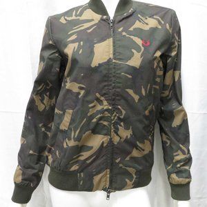 Fred Perry Camo Bomber Jacket by Paddy Smith with Red Laurel (rare!)